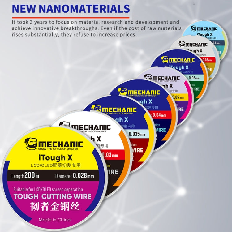 Mechanic iTough X 200M 0.04MM LCD OLED Screen Cutting Wire