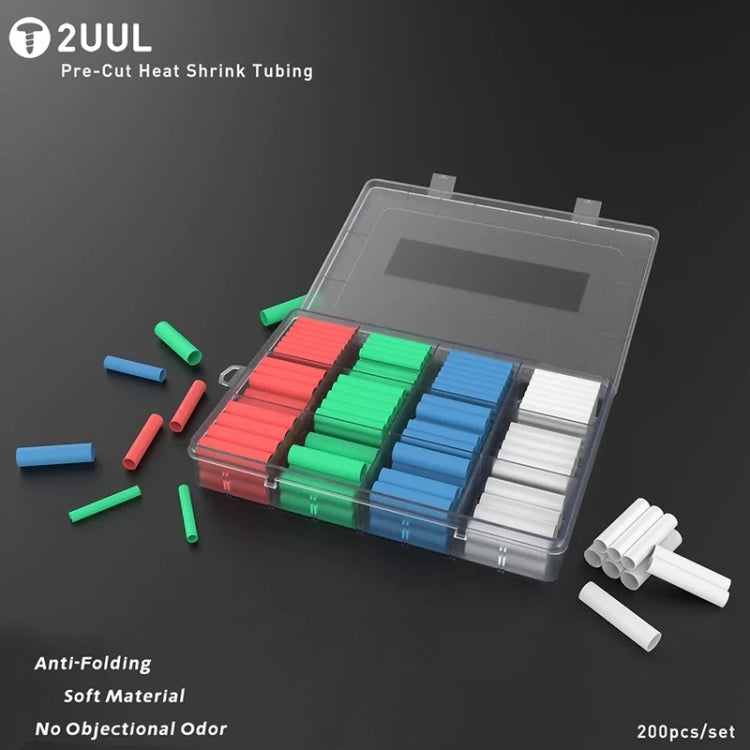 2UUL 200pcs/set PRE-CUT Heat Shrink Tubing-Reluova