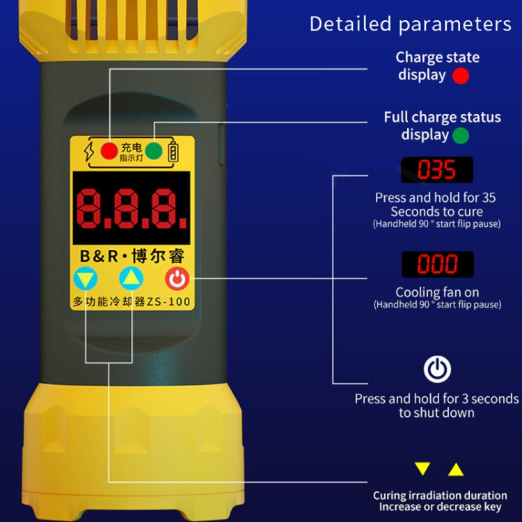 B&R ZS-100 2 in 1 UV Curing Lamp + Fan Cooler Repair Tool