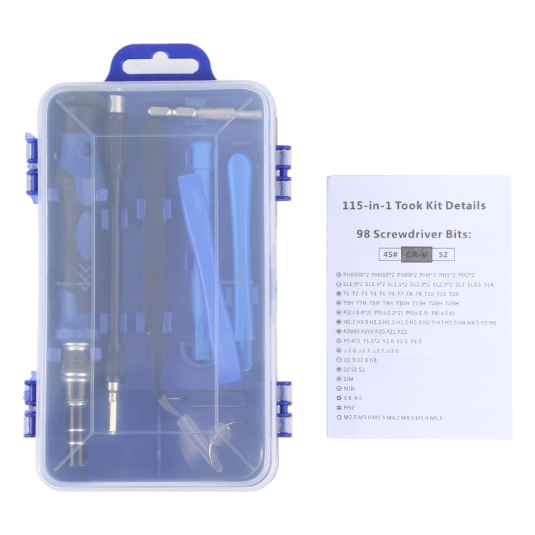 115 in 1 Screwdriver Repair Tools Kit