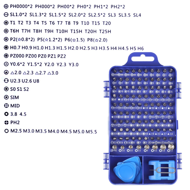 115 in 1 Metal Handle Screwdriver Repair Tools Kit