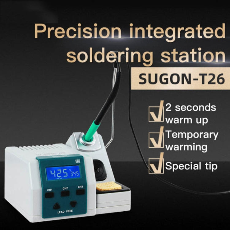 SUGON T26 Soldering Station Lead-free 2S Rapid Heating with C210-018 Soldering Iron Tip Kit, US Plug