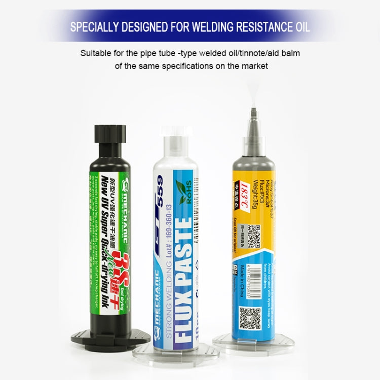 MECHANIC P09 Aluminum Alloy Tube Piston Solder Paste Flux Booster Syringe