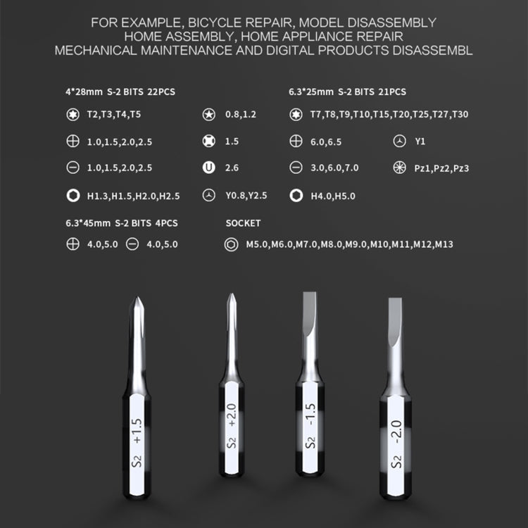 JAKEMY JM-6125 60 in 1 Professional Screwdriver Set