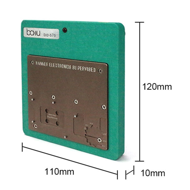 BAKU BA-676 110V-120V Multifuntional PCB IC Glue Remove Thermostatic Heating Platform for iPhone X / XS / XS Max / 11 / 11 Pro / 11 Pro Max, CN Plug