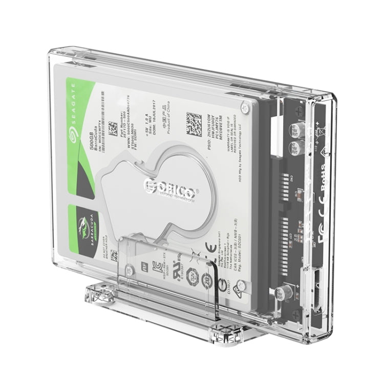 ORICO 2159U3 2.5 inch Transparent USB3.0 Hard Drive Enclosure with Stand