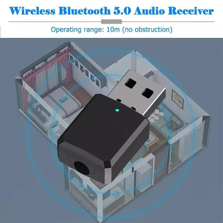 Bluetooth5.0  Audio Receiver USB Bluetooth Adapter Bluetooth Transmitter Support Win8/10