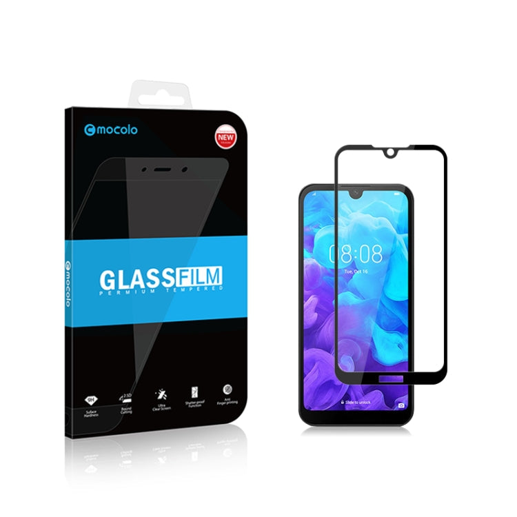 mocolo 0.33mm 9H 2.5D Full Glue Tempered Glass Film for Y5 2019 / Honor 8S (Black) My Store