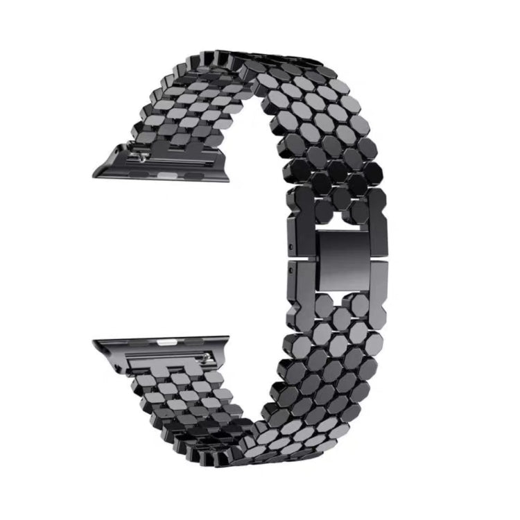 For Apple Watch Series 5 & 4 44mm / 3 & 2 & 1 42mm Honeycomb Stainless Steel Watchband Strap