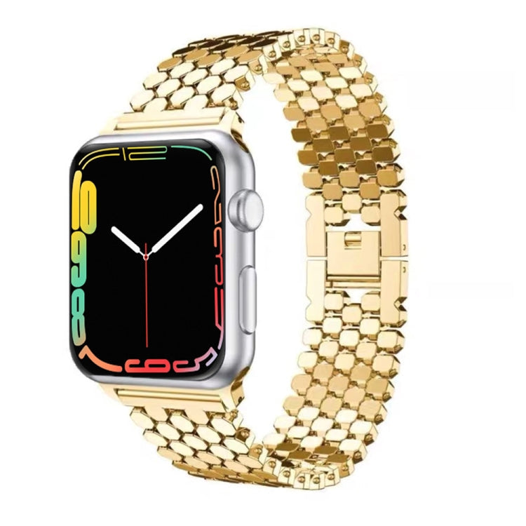 For Apple Watch Series 5 & 4 44mm / 3 & 2 & 1 42mm Honeycomb Stainless Steel Watchband Strap