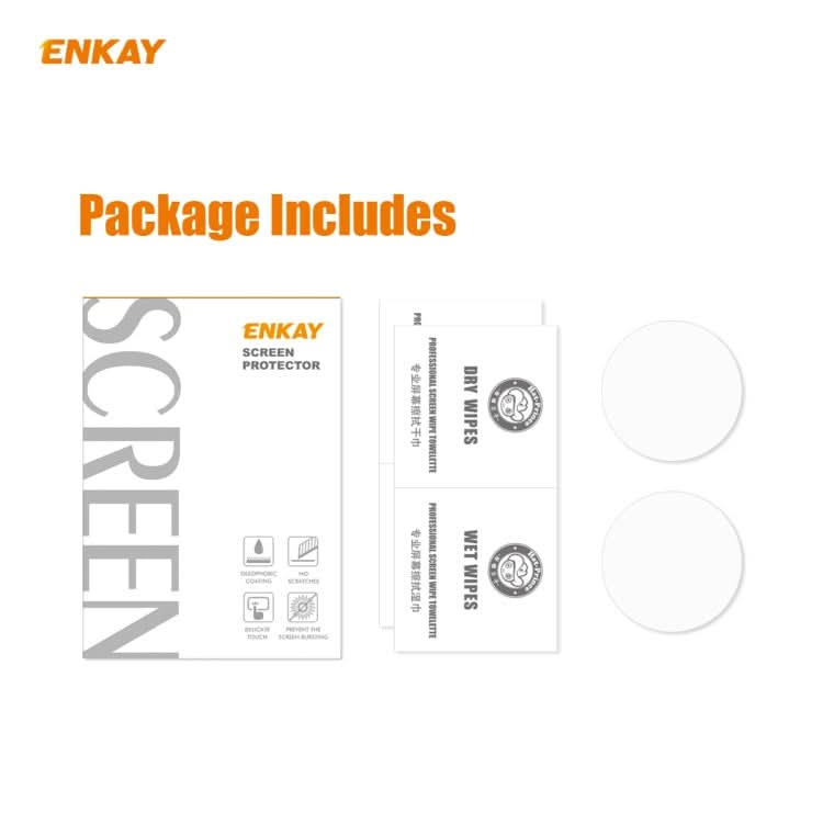 2 PCS ENKAY Hat-Prince 0.2mm 9H 2.15D Curved Edge Tempered Glass Screen Protector  Watch Film-Reluova