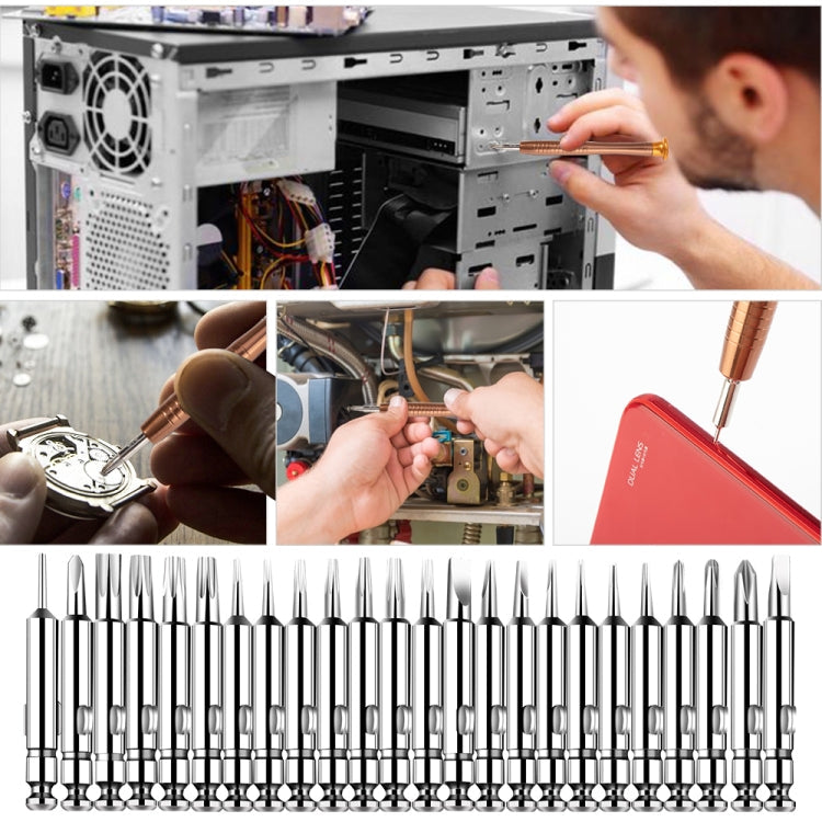 Magnetic suction 27 in 1 portable wallet type screw driver set mobile phone tablet maintenance tool