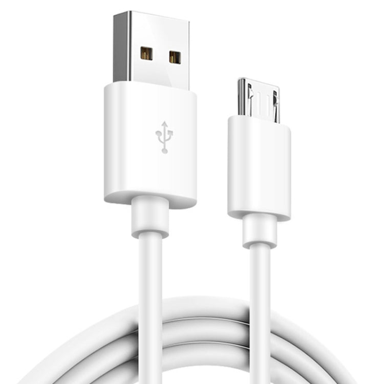 2.4A USB Male to Micro USB Male Interface Charge Cable, Length: 1m(White)-Reluova