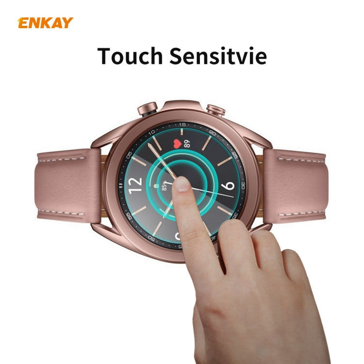 2 PCS ENKAY Hat-Prince 0.2mm 9H 2.15D Curved Edge Tempered Glass Screen Protector Watch Film