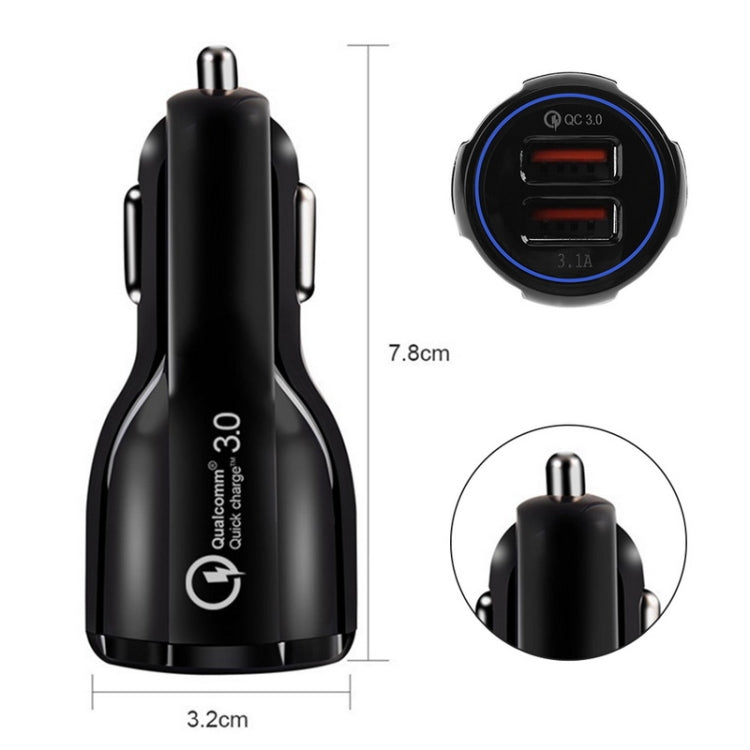 Qc3.0 Dual USB 6A Vehicle Fast Charger / Mobile Phone Tablet Fast Charging ÎҵÄÉ̵ê