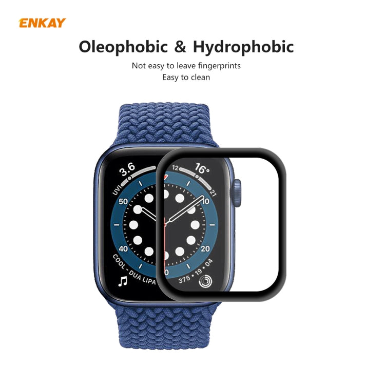 For Apple Watch Series 6/5/4/SE 40mm ENKAY Hat-Prince 3D Full Screen PET Curved Hot Bending HD Screen Protector Film