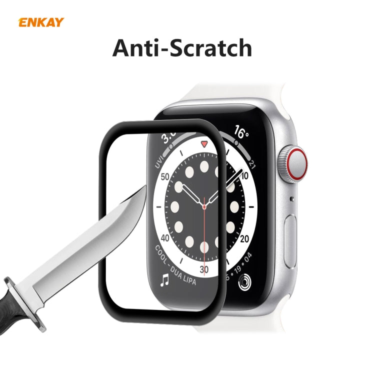 For Apple Watch Series 6/5/4/SE 40mm ENKAY Hat-Prince 3D Full Screen PET Curved Hot Bending HD Screen Protector Film