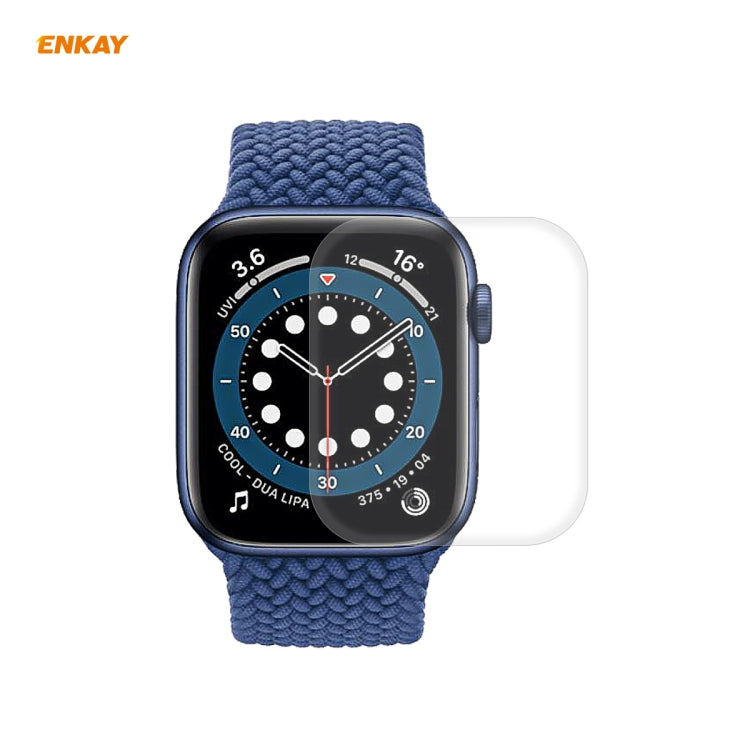 For Apple Watch Series 6/5/4/SE 40mm ENKAY Hat-Prince 3D Full Screen PET Curved Hot Bending HD Screen Protector Film