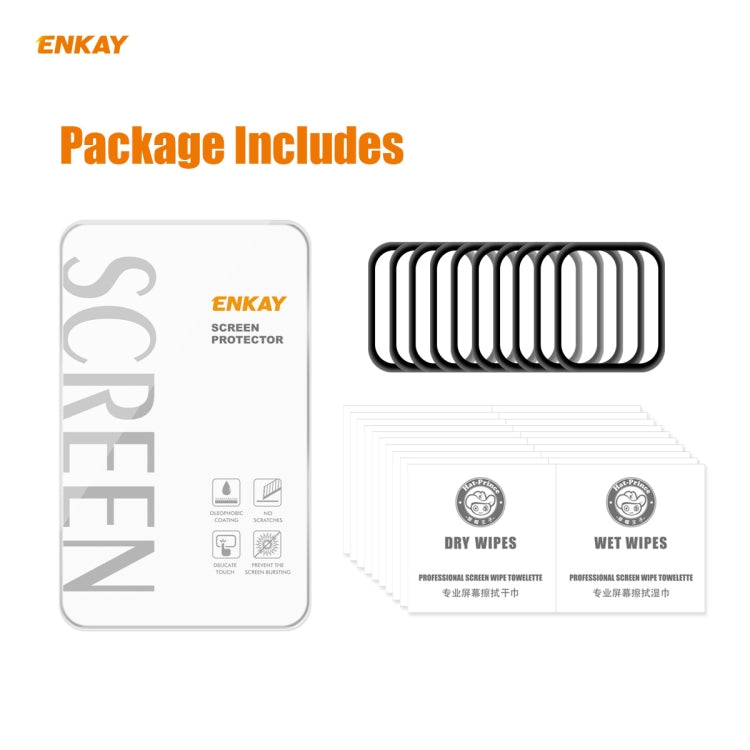 10 PCS ENKAY Hat-Prince 3D Full Screen Soft PC Edge + PMMA HD Screen Protector Film