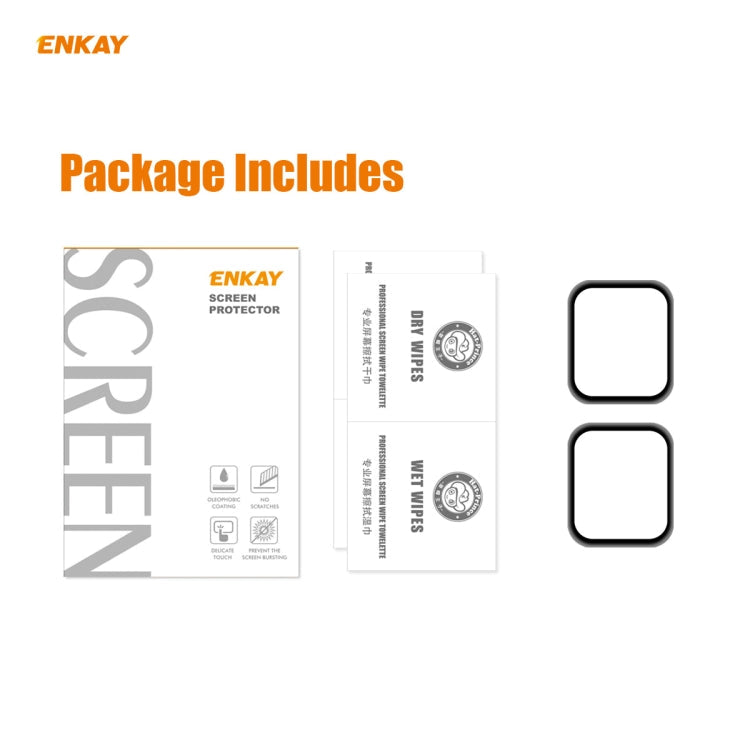 2 PCS ENKAY Hat-Prince 3D Full Screen Soft PC Edge + PMMA HD Screen Protector Film