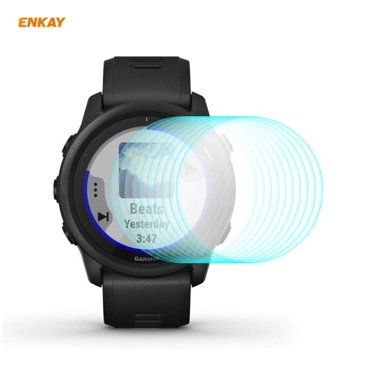 For Garmin Forerunner 745 ENKAY Hat-Prince 0.2mm 9H 2.15D Curved Edge Tempered Glass Film