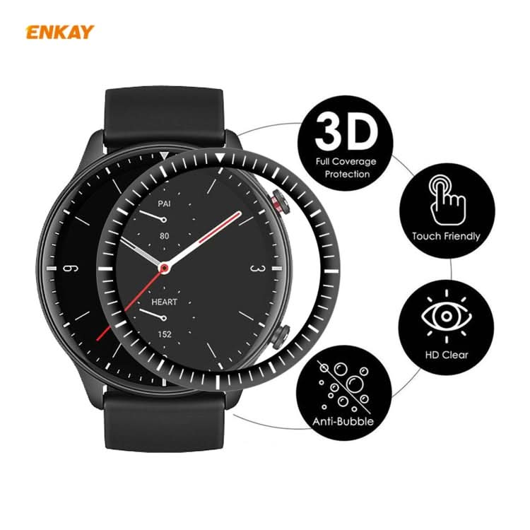 For Amazfit GTR 2 ENKAY Hat-Prince 3D Full Screen Soft PC Edge + PMMA HD Screen Protector Film