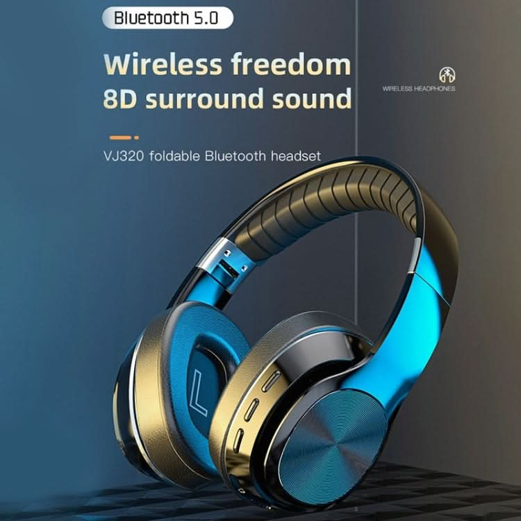 VJ320 Bluetooth 5.0 Head-mounted Foldable Wireless Headphones Support TF Card with Mic