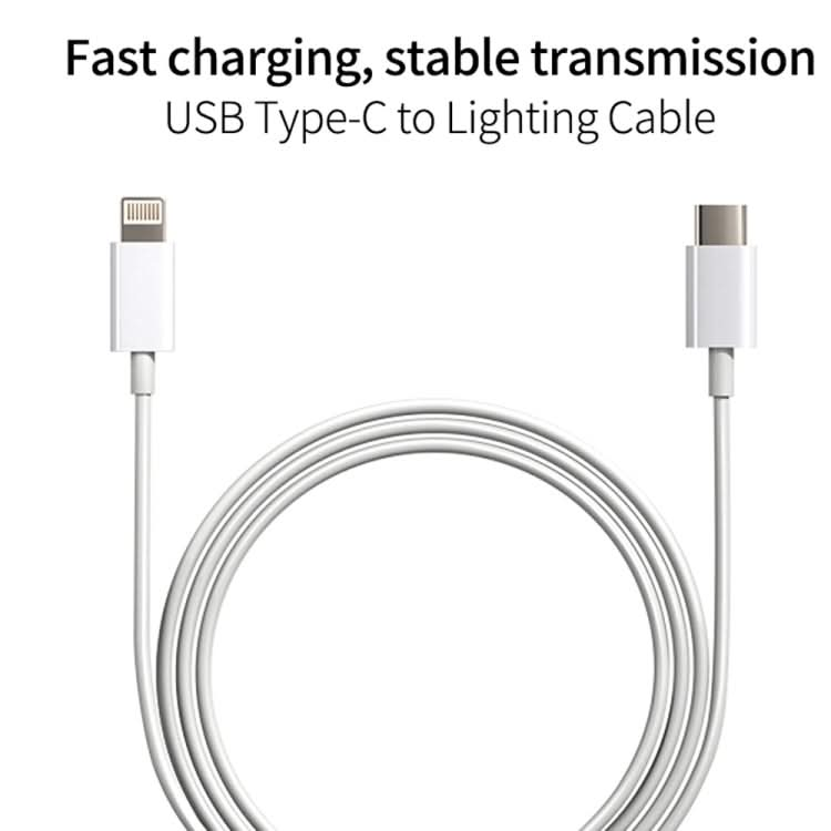 SDC-20W 2 in 1 PD 20W USB-C / Type-C Travel Charger + 3A PD3.0 USB-C / Type-C to 8 Pin Fast Charge Data Cable Set, Cable Length: 2m,