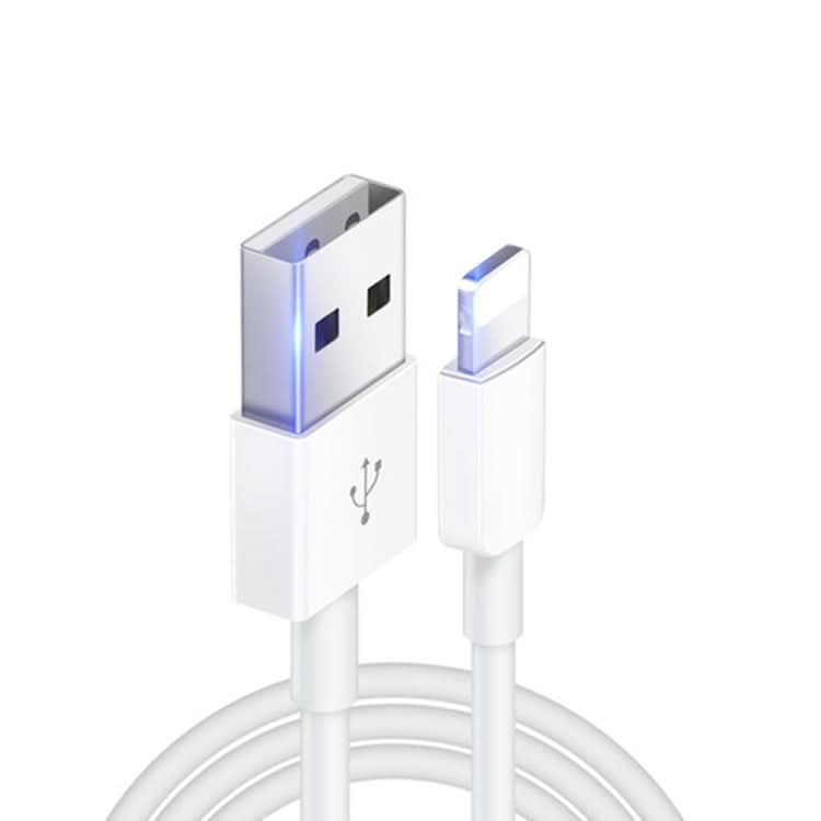 XJ-018 3A USB Male to 8 Pin Male Fast Charging Data Cable, Length: 2m