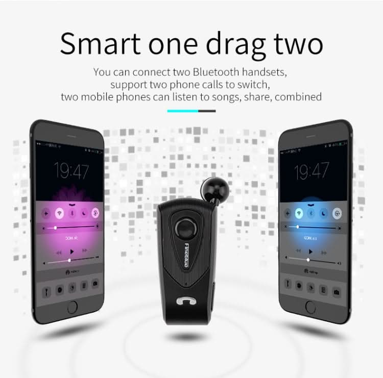 F930 CSR4.1 Retractable Cable Caller Vibration Reminder Anti-theft Bluetooth Headset