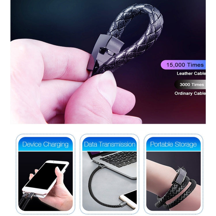 XJ-26 2.4A USB to Micro USB Creative Bracelet Data Cable, Cable Length: 22.5cm