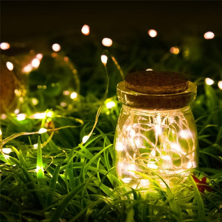 20m 200LED Solar Outdoor Waterproof Silver Wire Light String Christmas New Year Garden Decoration Garland Lights