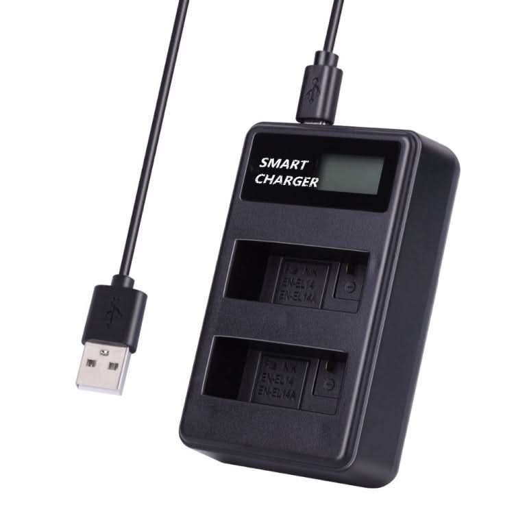 For Nikon EN-EL14/EN-EL14a Smart LCD Display USB Dual-Channel Charger My Store