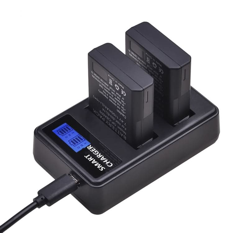 For Nikon EN-EL14/EN-EL14a Smart LCD Display USB Dual-Channel Charger My Store