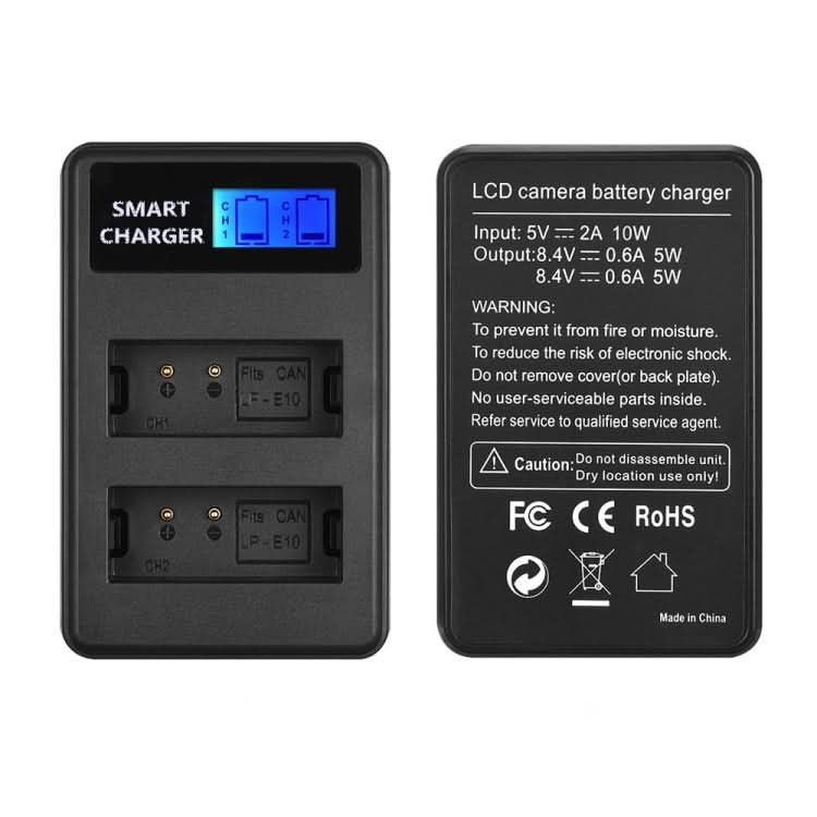 For Canon LP-E10 Smart LCD Display USB Dual-Channel Charger My Store