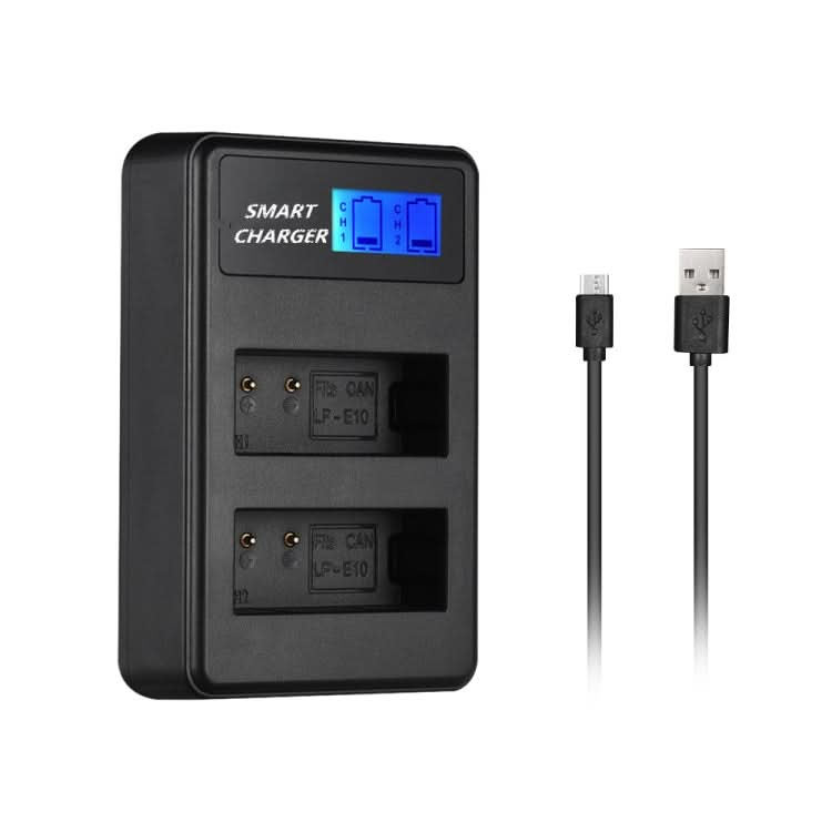 For Canon LP-E10 Smart LCD Display USB Dual-Channel Charger My Store