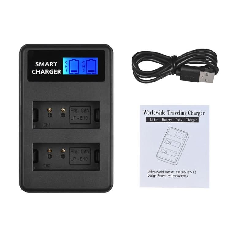 For Canon LP-E10 Smart LCD Display USB Dual-Channel Charger My Store