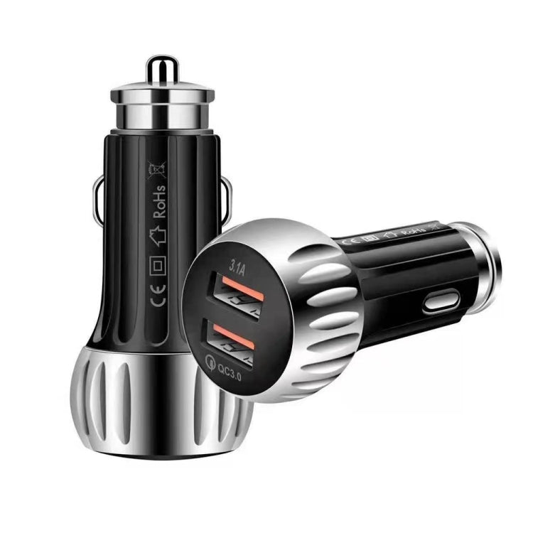 YSY-310QC18W QC3.0 Dual Port USB Car Charger + 3A USB to Micro USB Data Cable, Cable Length: 1m ÎҵÄÉ̵ê