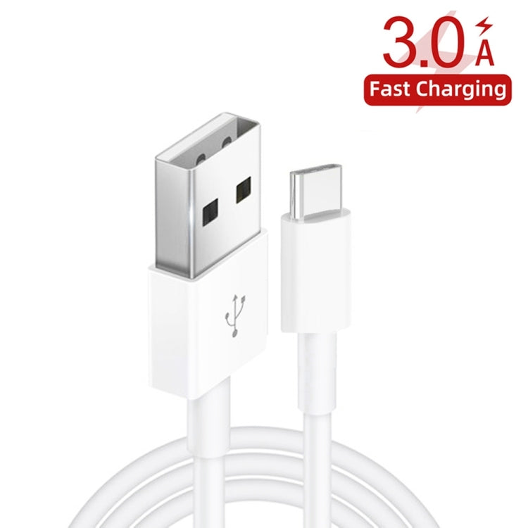 YSY-310QC18W QC3.0 Dual Port USB Car Charger + 3A USB to USB-C / Type-C Data Cable, Cable Length: 1m