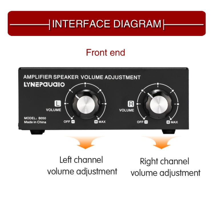 B050  Passive Speaker Volume Adjustment Controller,  Left And Right Channel Independent Volume Adjustment, 150W Per Channel