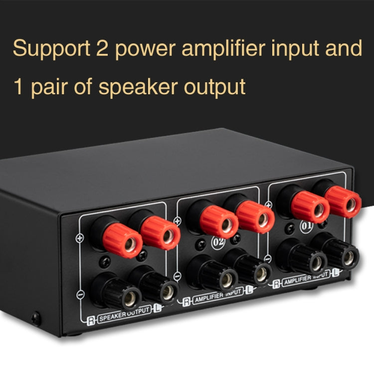 B051 2 Input And 1 Output Power Amplifier And Speaker Selection Switcher Output With Volume Adjustment 2 Power Amplifiers Audio Switcher Switch Distribution Comparator My Store