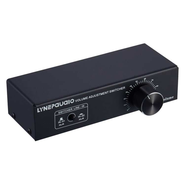 2-In 1-Out XLR Switcher Fully Balanced Passive Pre-Active Speaker Lossless Volume Control Switcher