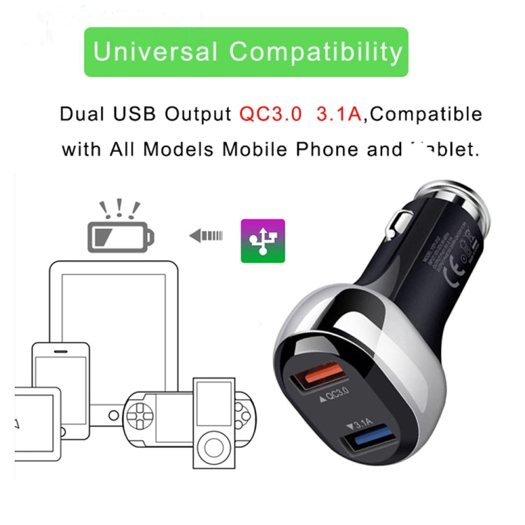 YSY-312 18W Portable QC3.0 Dual USB Mobile Phones and Tablet PCs Universal Car Charger ÎҵÄÉ̵ê