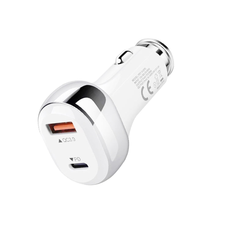 YSY-312PD PD 20W USB-C / Type-C + QC3.0 18W USB Interface 38W High-power Car Charger