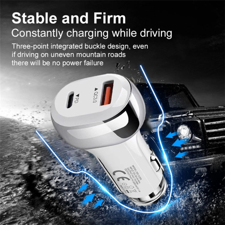 YSY-312PD PD 20W USB-C / Type-C + QC3.0 18W USB Interface 38W High-power Car Charger ÎҵÄÉ̵ê