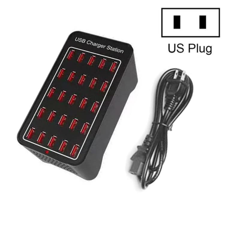 150W 25 USB Ports Fast Charger Station Smart Charger, AC 110-240V