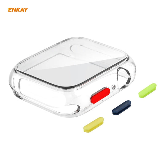 ENKAY Hat-prince Full Coverage TPU Case + Tempered Glass Protector for Apple Watch Series 6 / 5 / 4 / SE 44mm