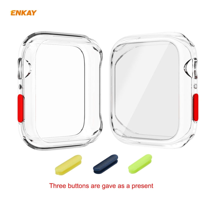 ENKAY Hat-prince Full Coverage TPU Case + Tempered Glass Protector for Apple Watch Series 6 / 5 / 4 / SE 44mm