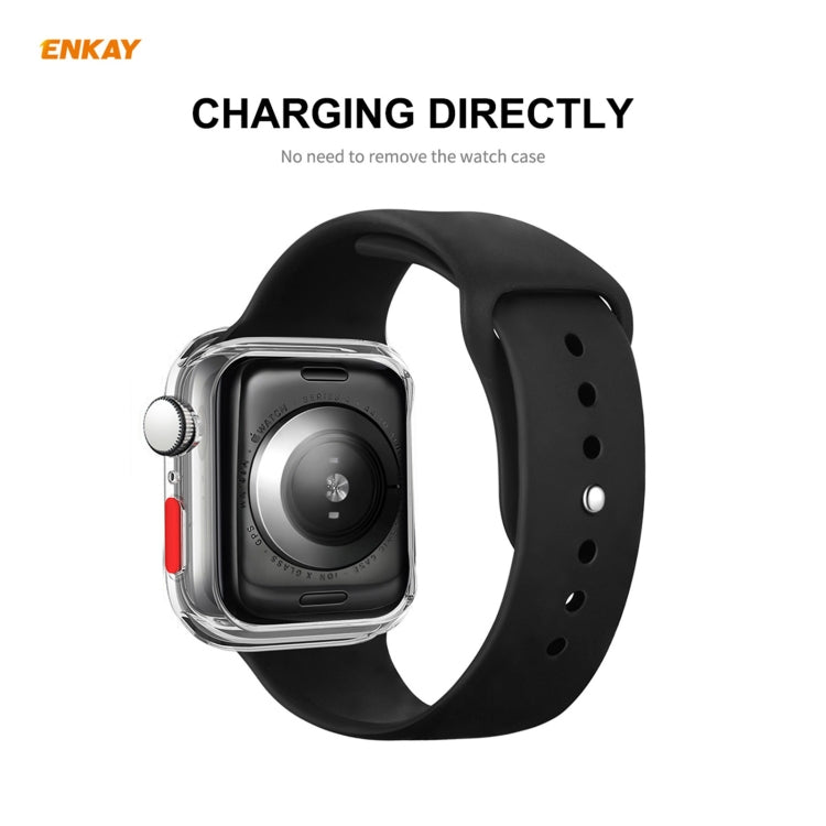 ENKAY Hat-prince Full Coverage TPU Case + Tempered Glass Protector for Apple Watch Series 6 / 5 / 4 / SE 44mm