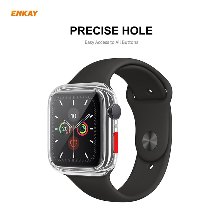 ENKAY Hat-prince Full Coverage TPU Case + Tempered Glass Protector for Apple Watch Series 6 / 5 / 4 / SE 44mm